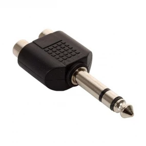 Adapter 6.3mm ST M - 2xRCA F