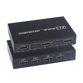 Adapter HDMI AF + USB CF 2xIN - HDMI AF + USB AF OUT, KVM preklopnik