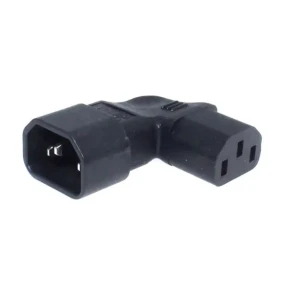 Adapter napojni C14 M - C13 F ugaoni levi