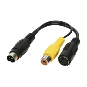 Adapter SVHS 7pin M - SVHS 4pin F + RCA F