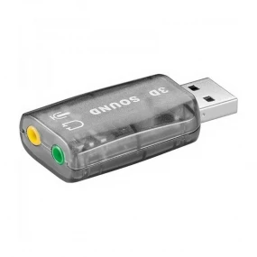 Adapter USB 2.0 AM - 2x3.5mm ST, IN/OUT
