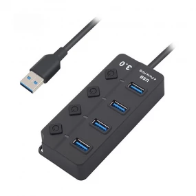 Adapter USB 3.0 AM - 4xUSB AF razdelnik, 0.3m