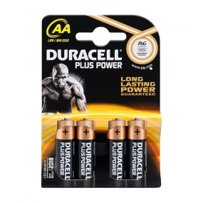 Baterija Duracell alkalna AA (LR6), 1.5V, blister 4/1