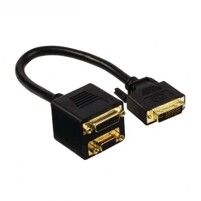 Kabl DVI-I M - VGA F + DVI-I F, dual link 0.2m
