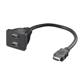 Kabl HDMI AM - 2xHDMI AF, 0.2m