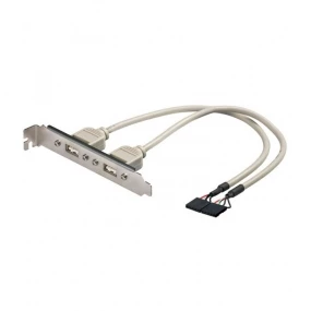 Kabl PC 2xUSB 2.0 AF (maska) - 2xDuPont 5pin, 0.2m