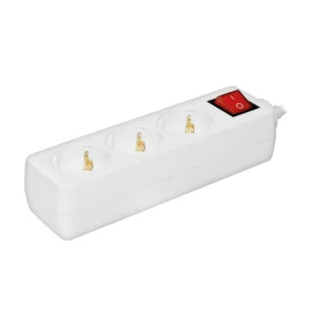 Kabl produžni 3 utičnice, 3x1.5mm sa prekidačem, 3m