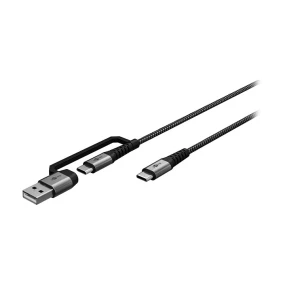 Kabl USB 2.0 CM - USB CM + USB AM, 2m