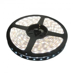 LED traka bela hladna 6000K, 300xLED5050, crna PCB vodootporna, kotur 5m