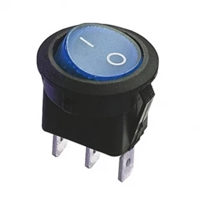 Prekidač wipp 6A/250VAC plavi sa indikacijom, fi=20mm