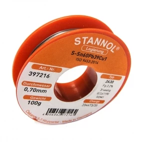 Tinol žica Stannol 0.7mm 100g Sn60Pb39Cu1 2630