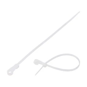 Vezice za kabl 4x150mm sa rupom za vijak, bele